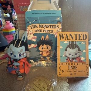 Pop Mart The Monsters x One Piece Jinbe Action Figure - Blue and Orange.